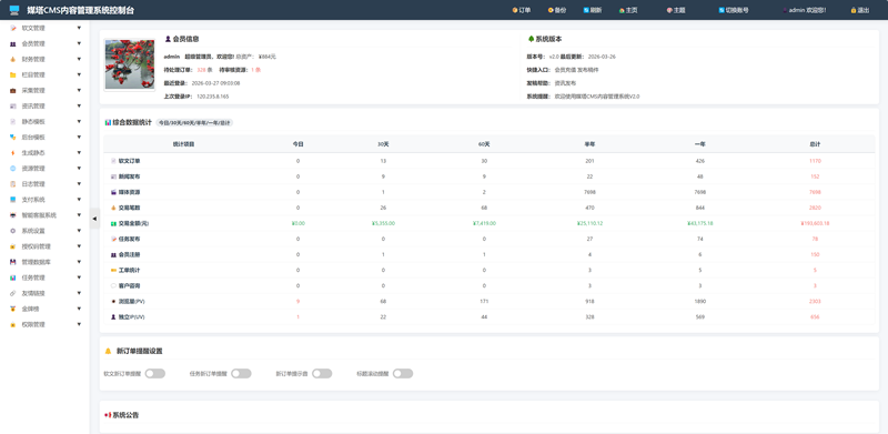 媒塔CMS内容管理系统发布 打造一体化站群管理与软文发布交易平台